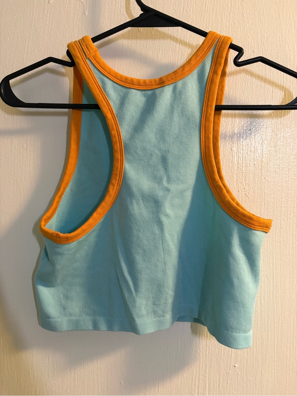 Free People Movement Tank Top - Aqua with Orange Trim - Picture 4 of 4